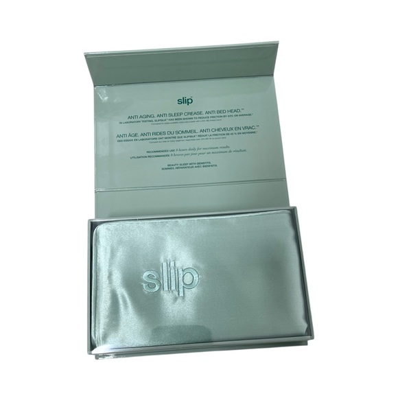 New Slip Pure Silk Queen Size Invisible Zip Pillowcase Pistachio - Picture 2 of 4